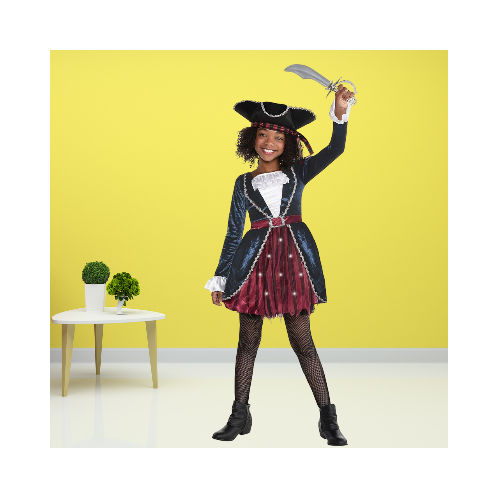 Halloween Pirate Sparkle Party Costume for Girls