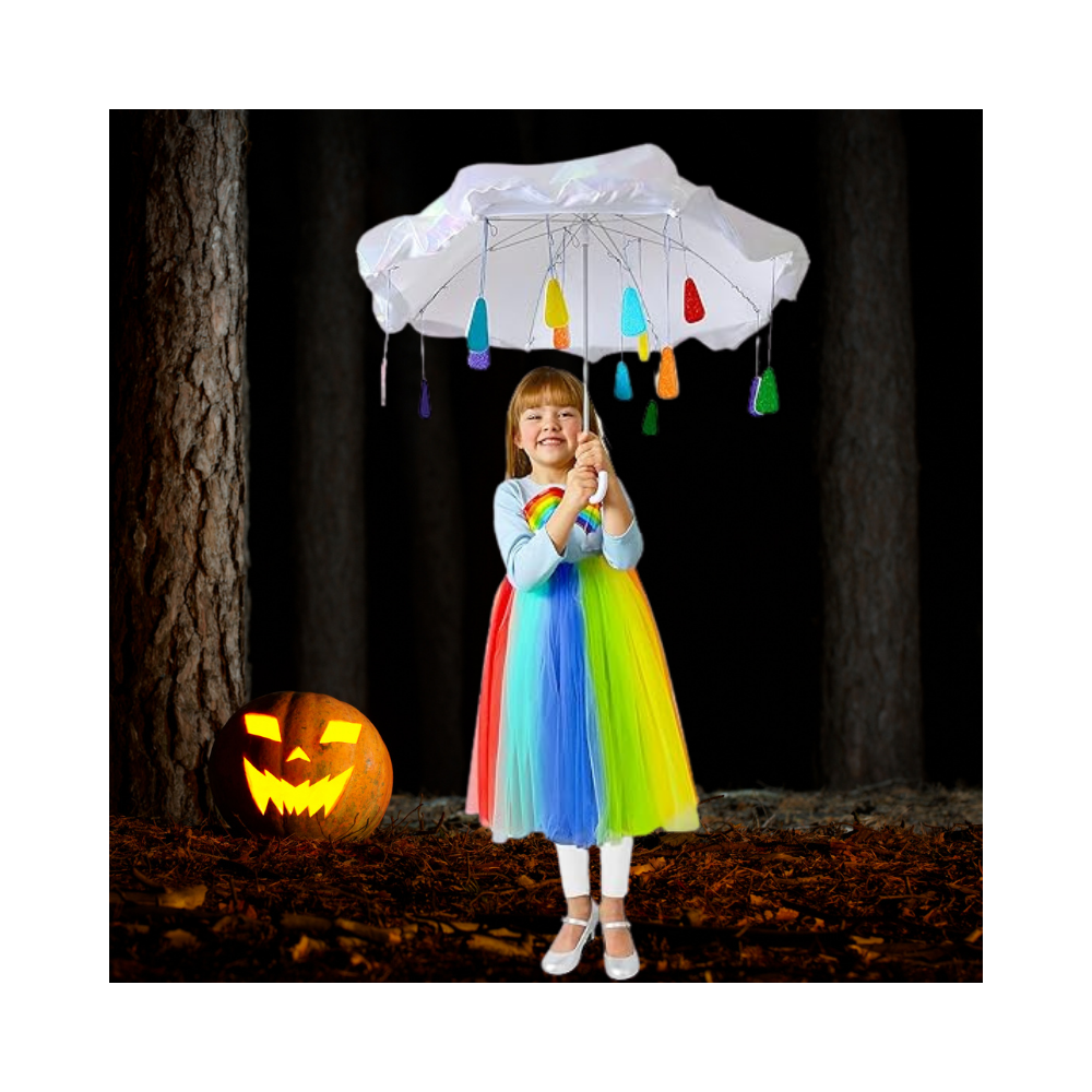 Halloween Girl's Rainbow Raincloud Costume