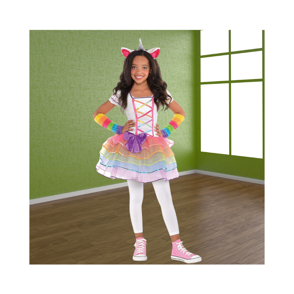 Halloween Rainbow Unicorn Costume for Girls