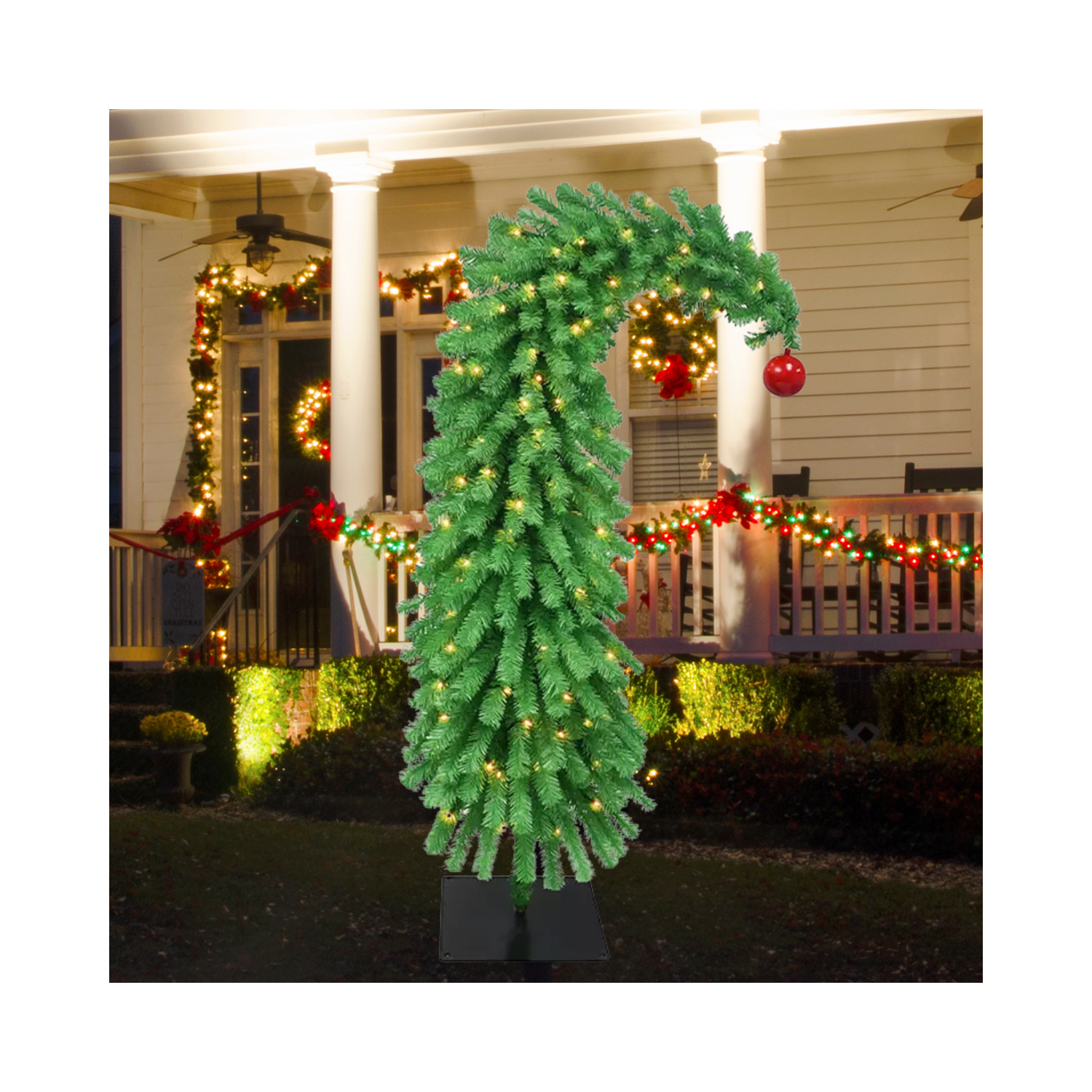 Christmas 6' Whimsical Green Pre-Lit Artificial Christmas Tree with Clear Lights