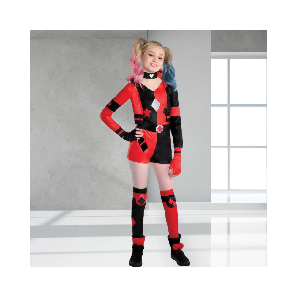 Halloween Kids Harley Quinn Deluxe Costume - DC Comics