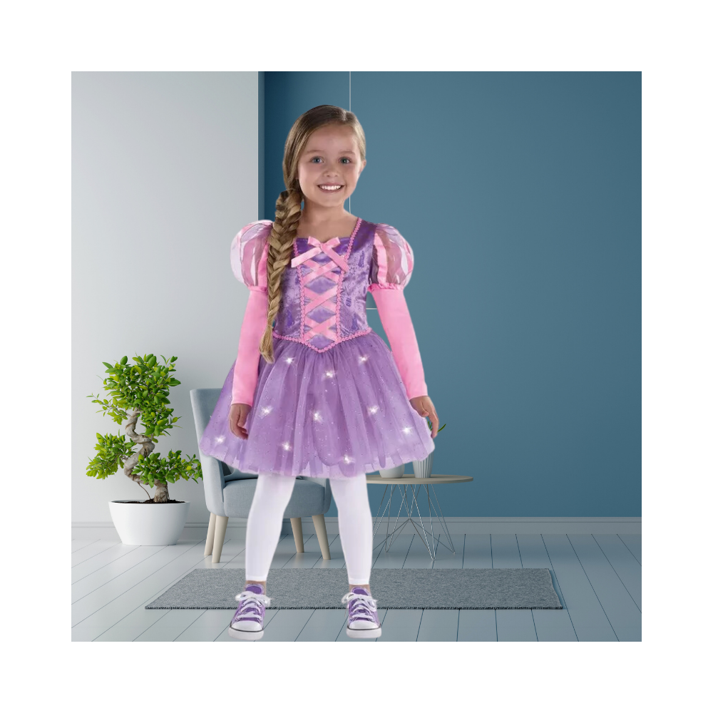 Halloween Kids Light-Up Rapunzel Costume - Disney Tangled