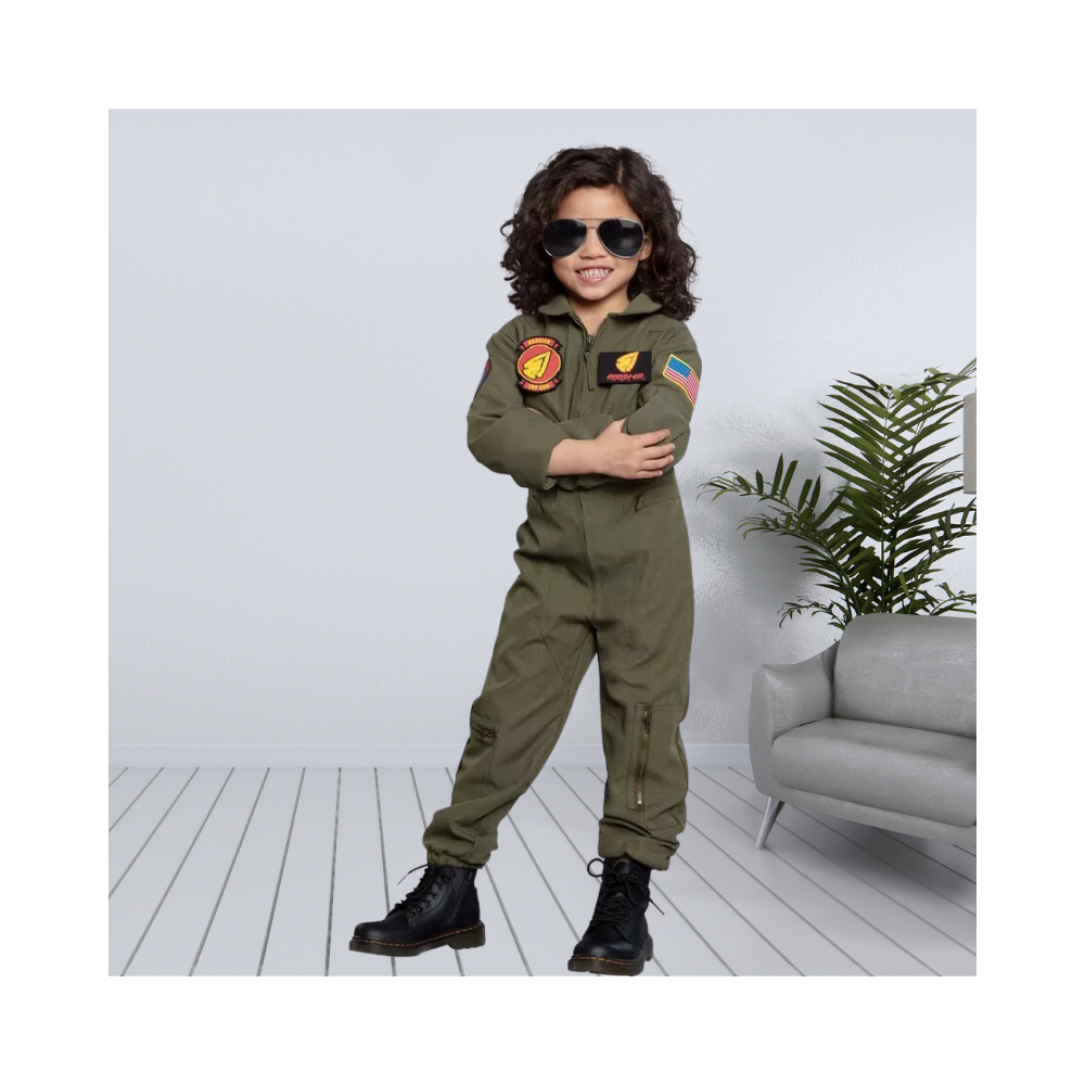 Halloween Maverick Flight Suit Costume for Kids - Top Gun 2