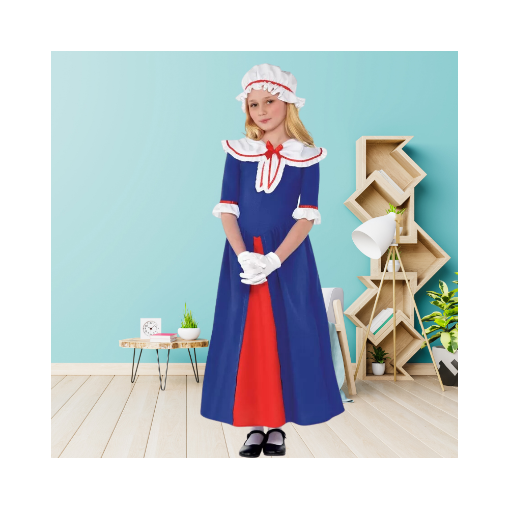 Halloween Girls Martha Washington Costume Accessory Kit