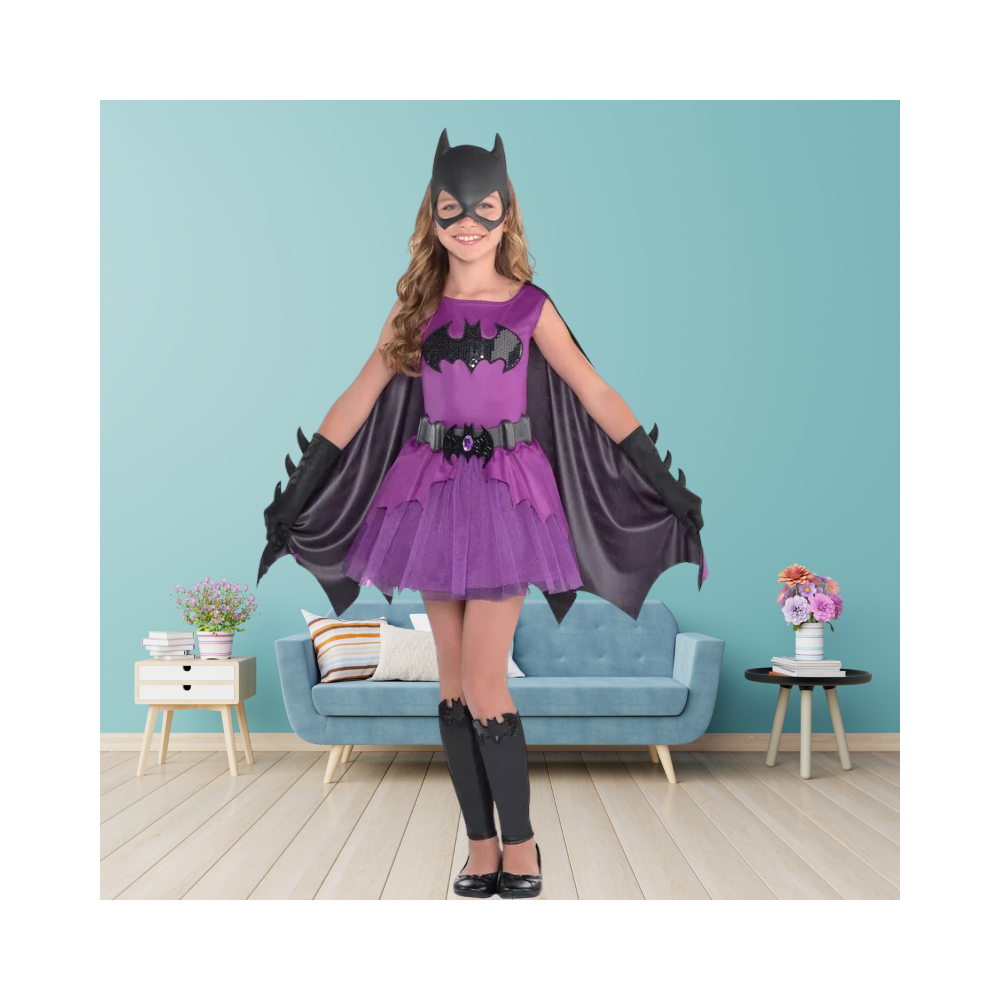 Halloween Girls Purple Batgirl Costume - Batman