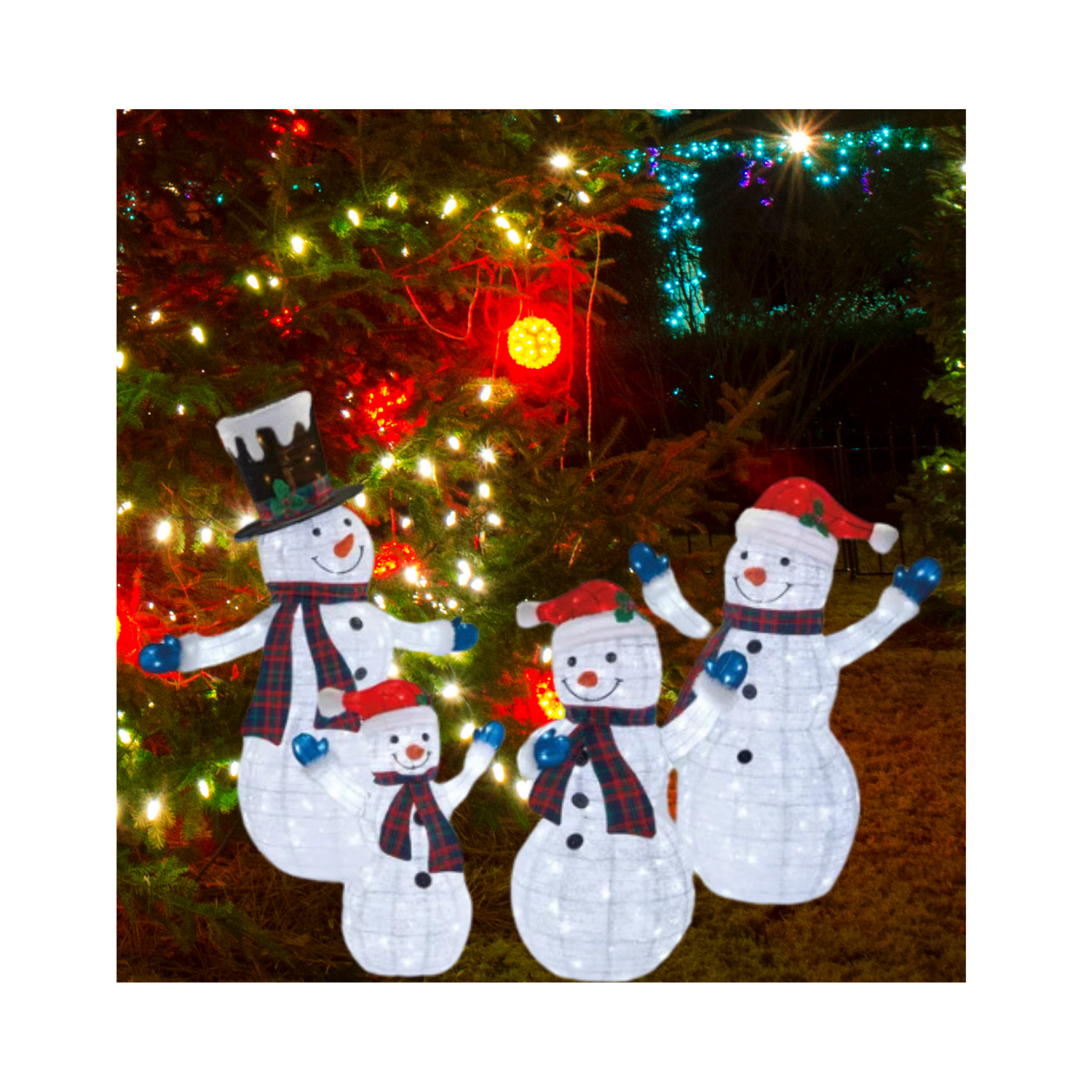 Christmas LED Pop-up Snowman Family