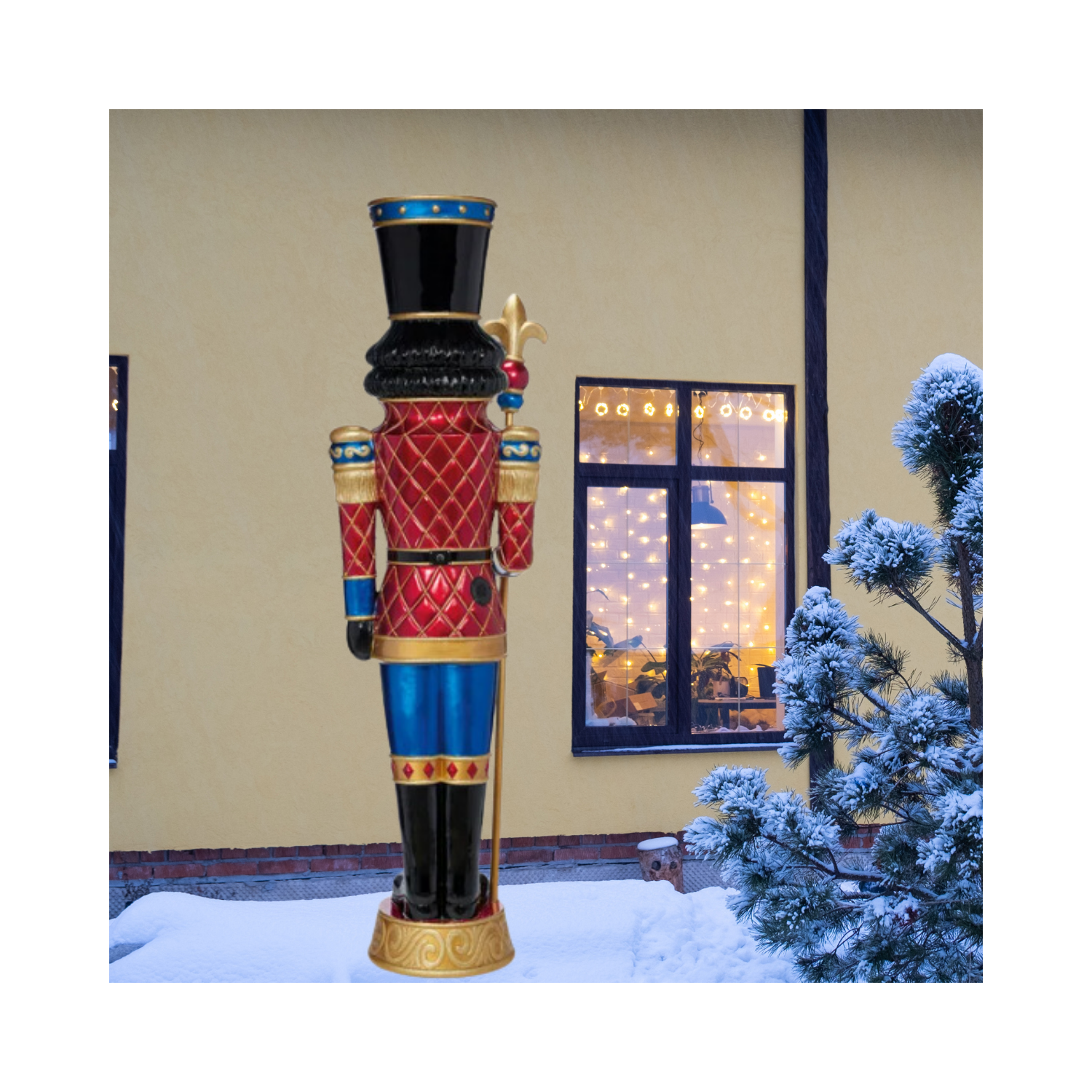 Christmas 8’ Nutcracker with LED Lights and Music