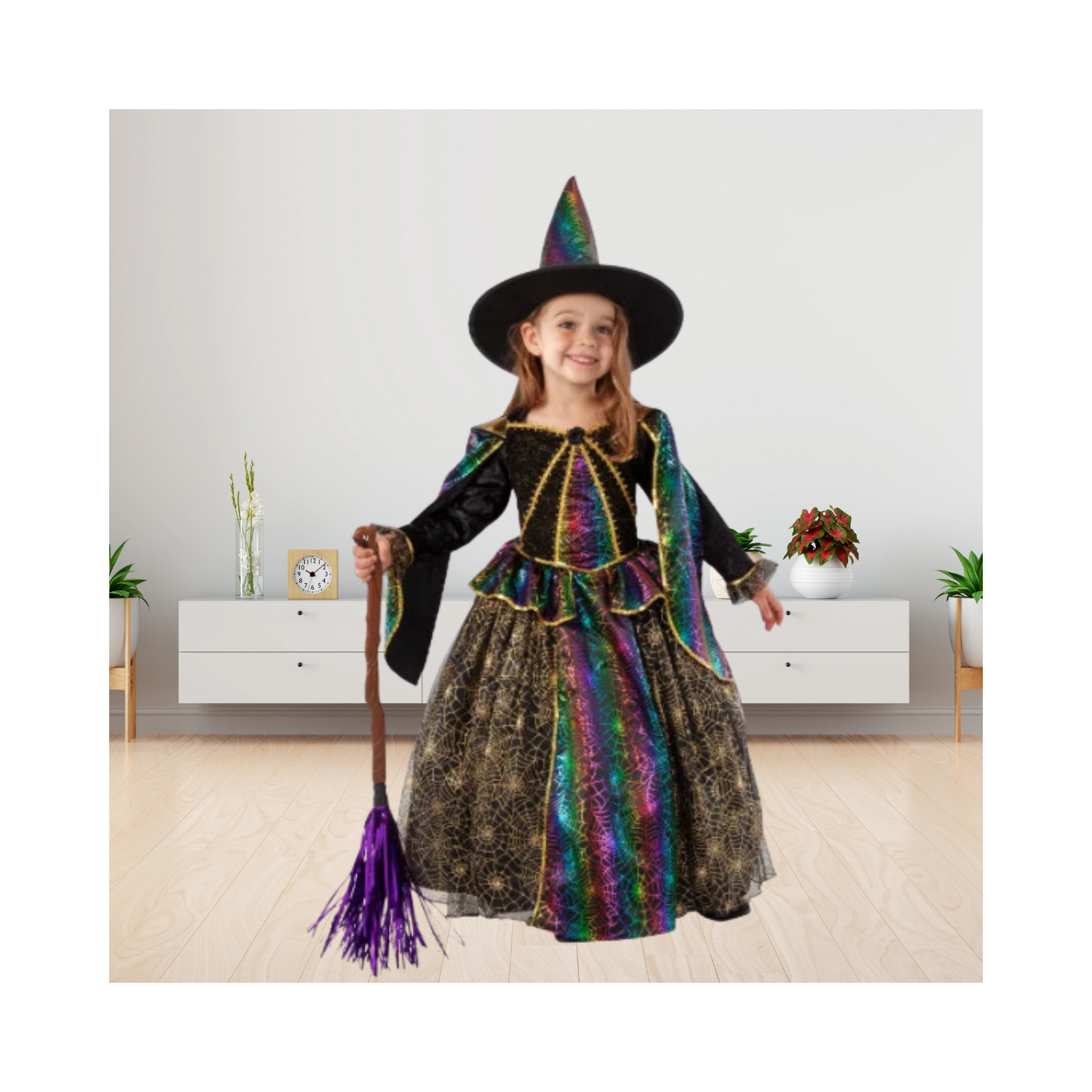 Halloween Magic Midnight Witch Princess Child Costume