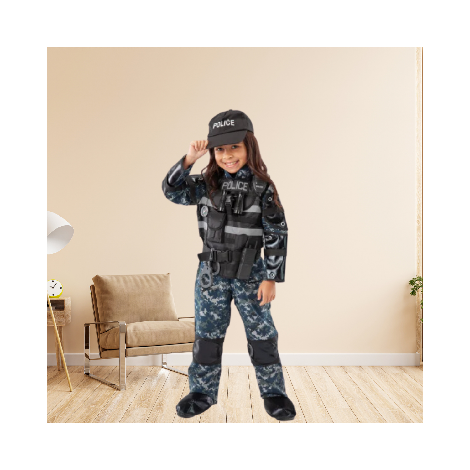 Halloween Police Team Child Costume