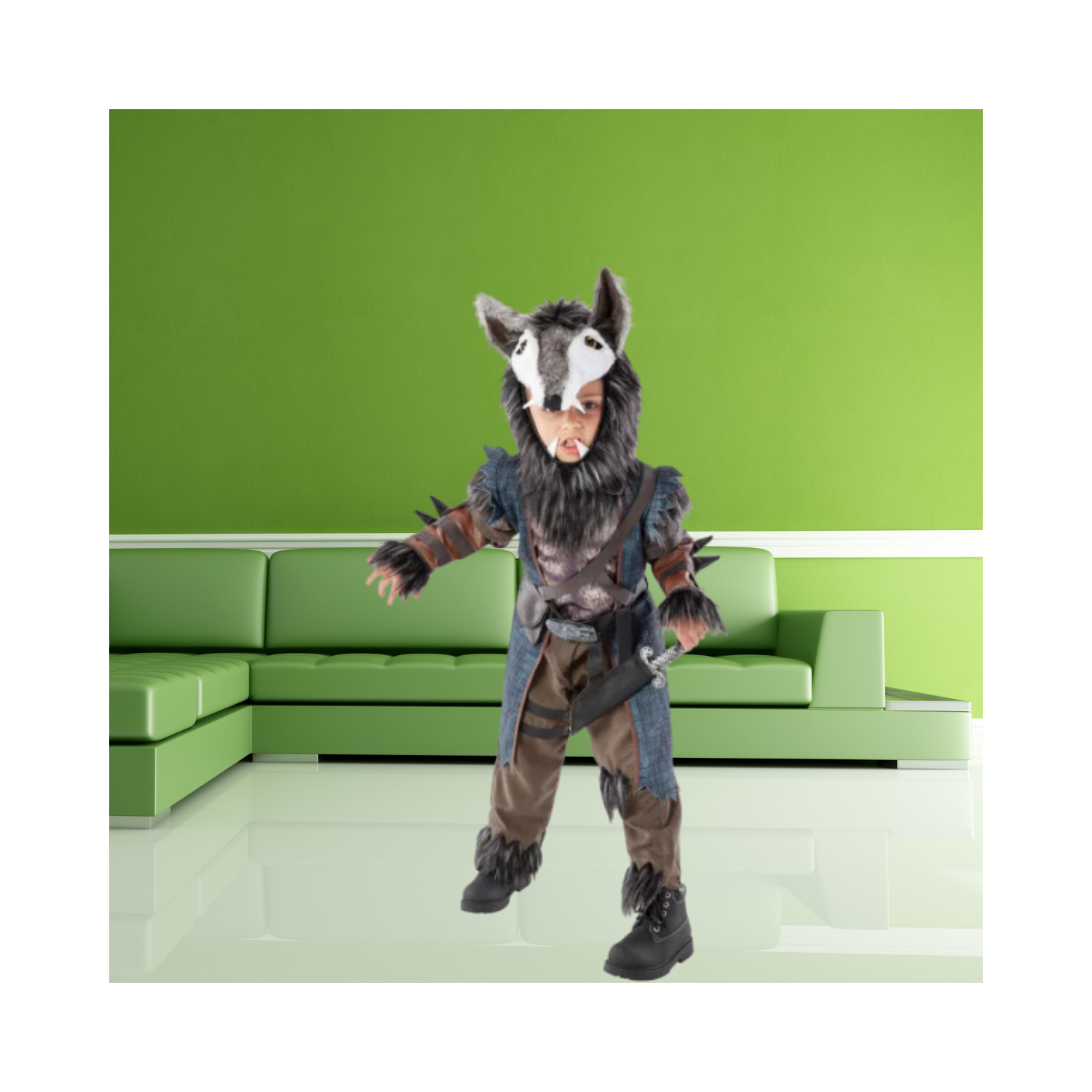 Halloween Dark Forest Werewolf Child Costume