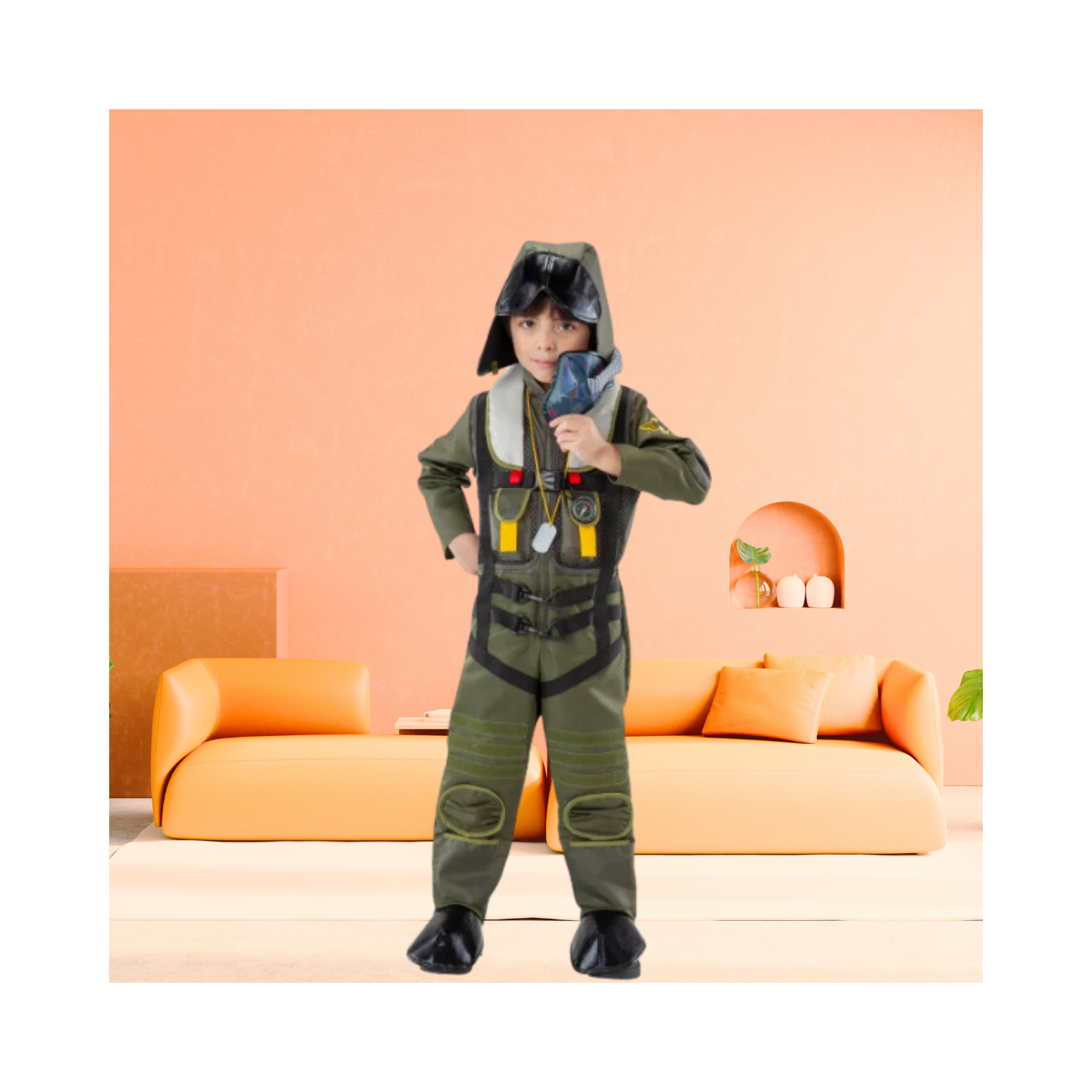 Halloween Top Fighter Pilot Child Costume