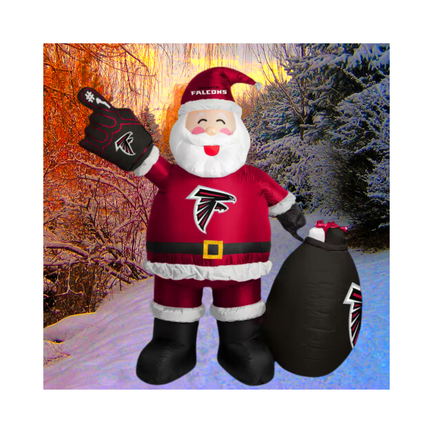 Christmas 7 ft. Atlanta Falcons Santa Clause Yard Inflatable