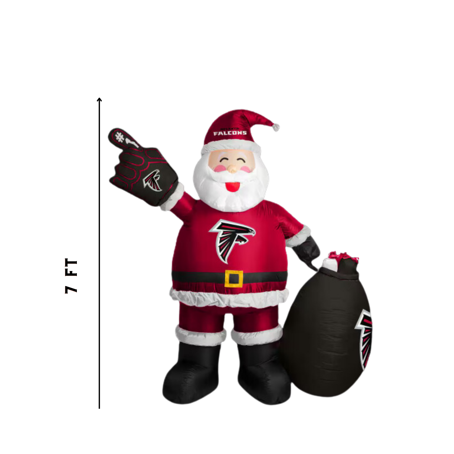 Christmas 7 ft. Atlanta Falcons Santa Clause Yard Inflatable