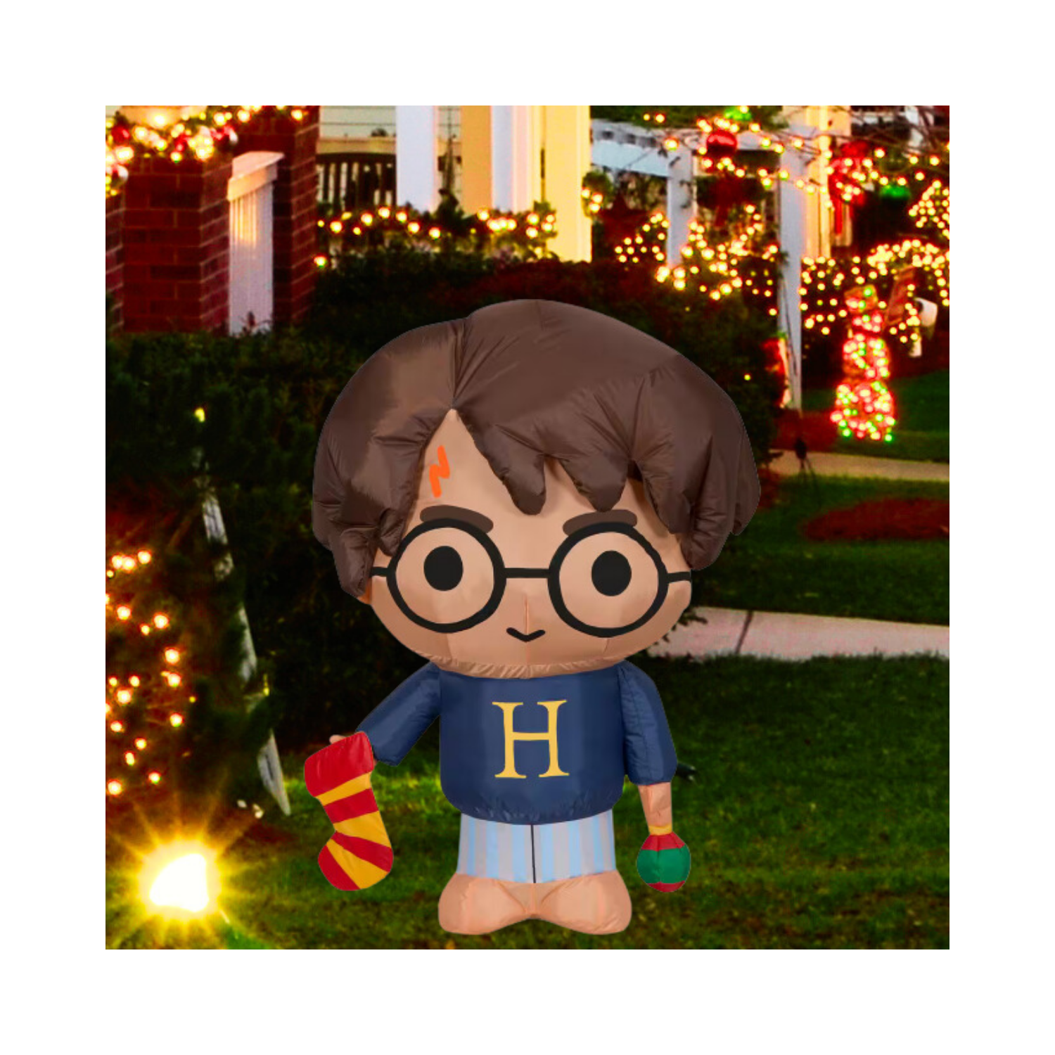 Christmas Inflatable Airblown-Harry Potter with Stocking