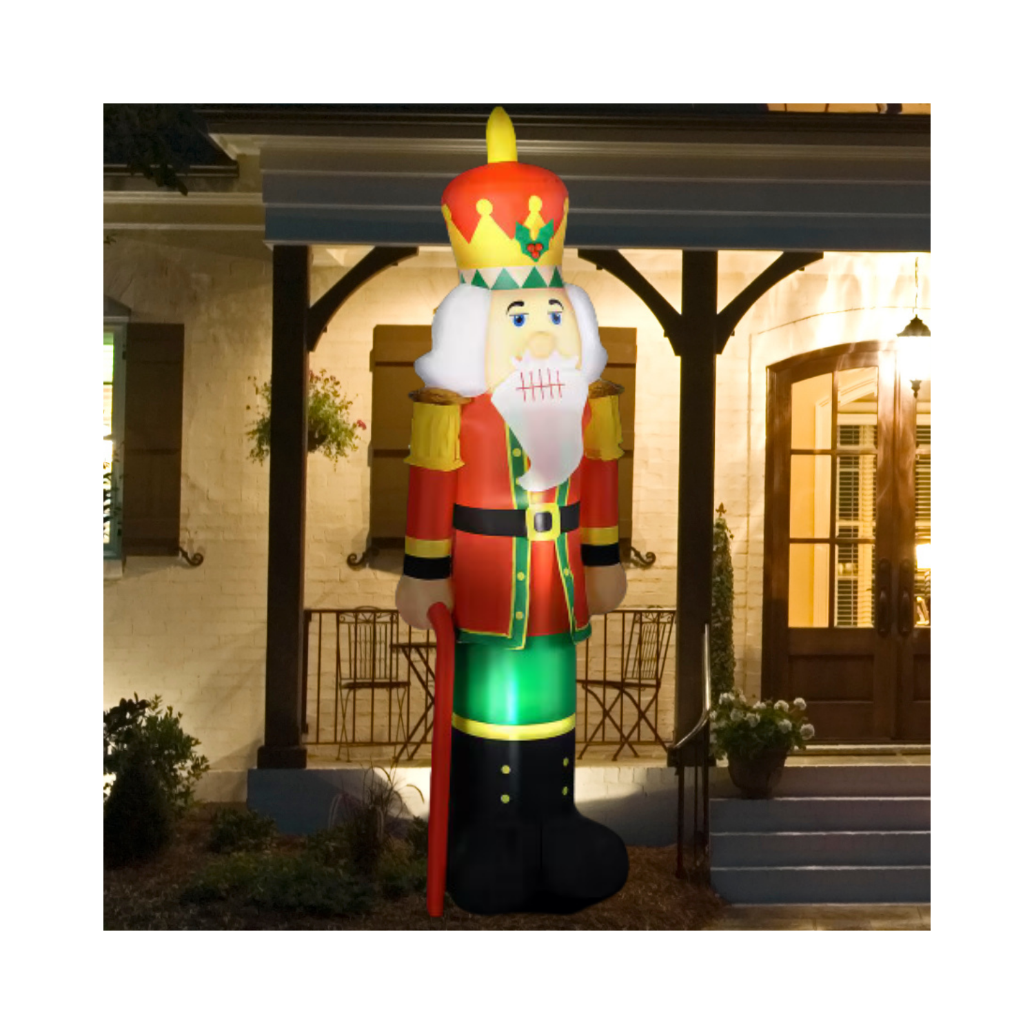 Christmas Inflatable 4 LED Lights, Blow-Up Outdoor LED Yard Display, Waterproof