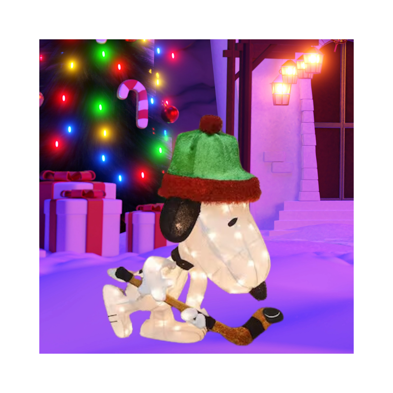 Christmas 28 in. 3D LED Pre-Lit Yard Snoopy