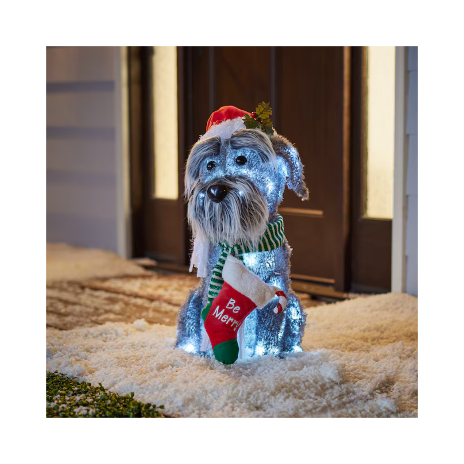 Christmas 2-ft LED Schnauzer Dog Decoration