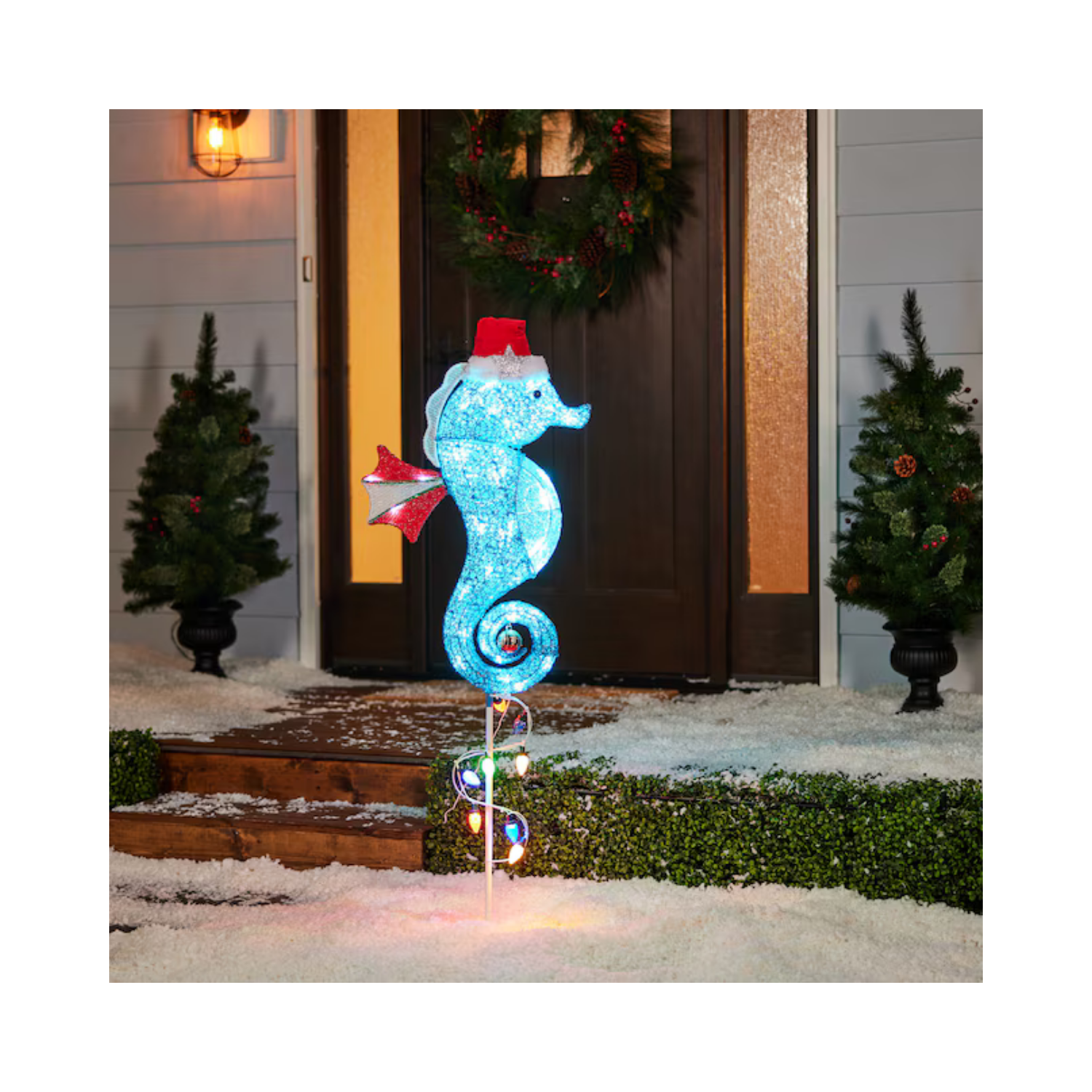 Christmas 4-ft LED Twinkling Seahorse Decoration