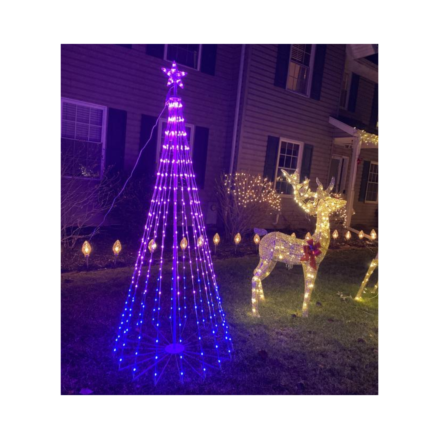 Christmas 7-ft Color Changing LED Lights String Christmas Tree