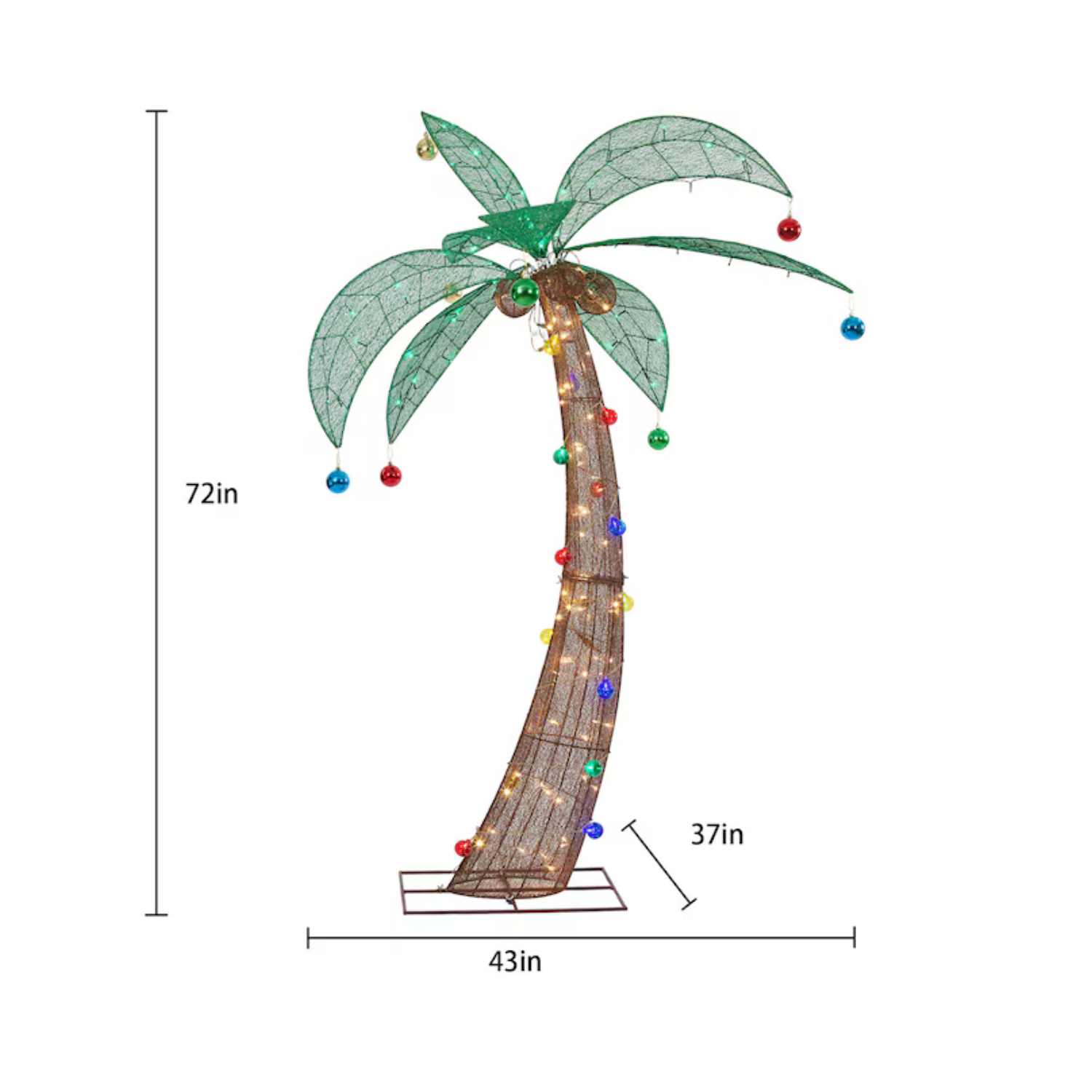 Christmas 6-ft LED Palm Tree Decoration