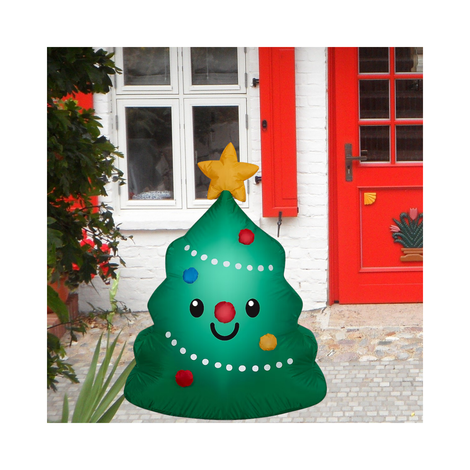 Christmas 3.5-ft LED Smiling Christmas Tree Inflatable