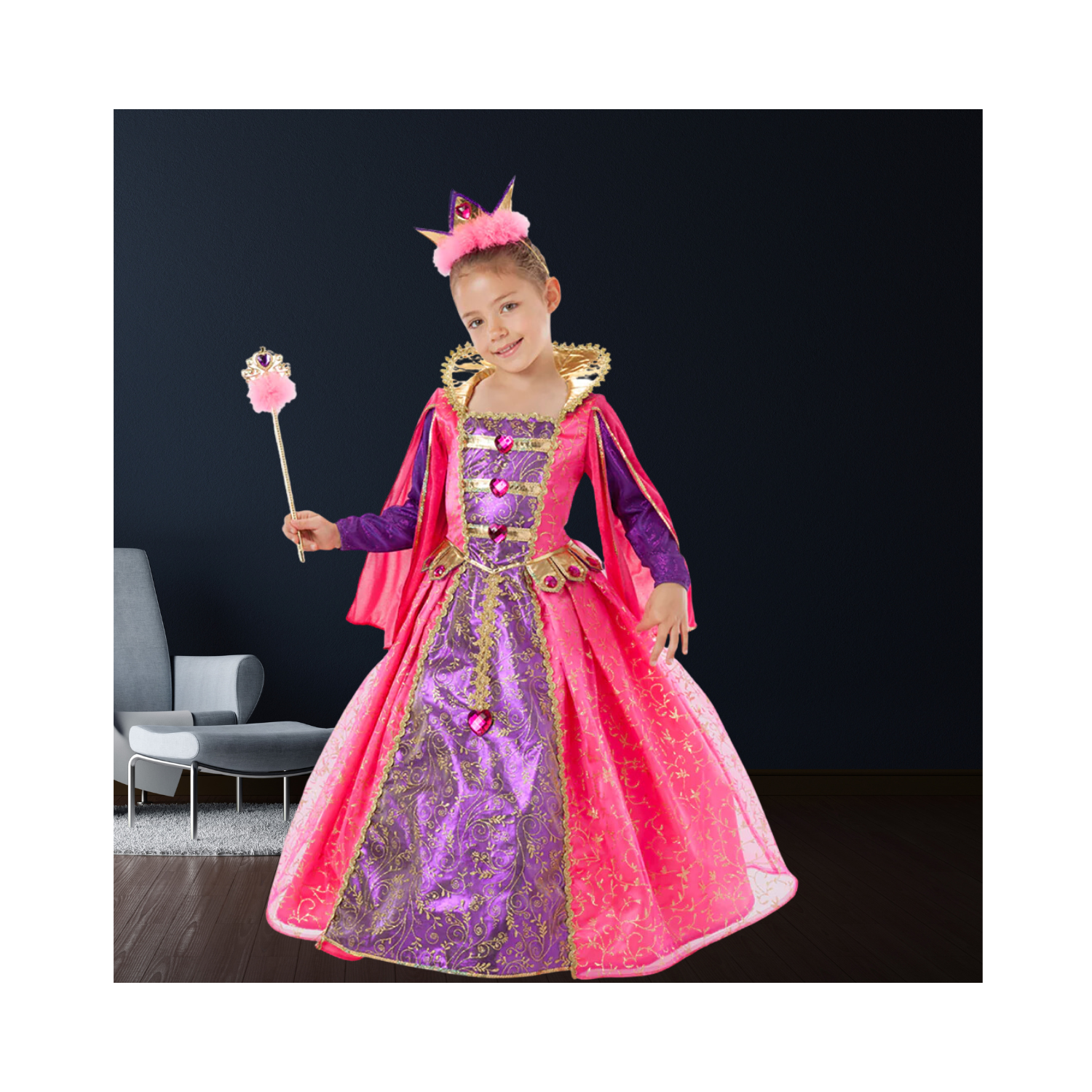 Halloween Girls Enchanted Princess Dress-Up Costume