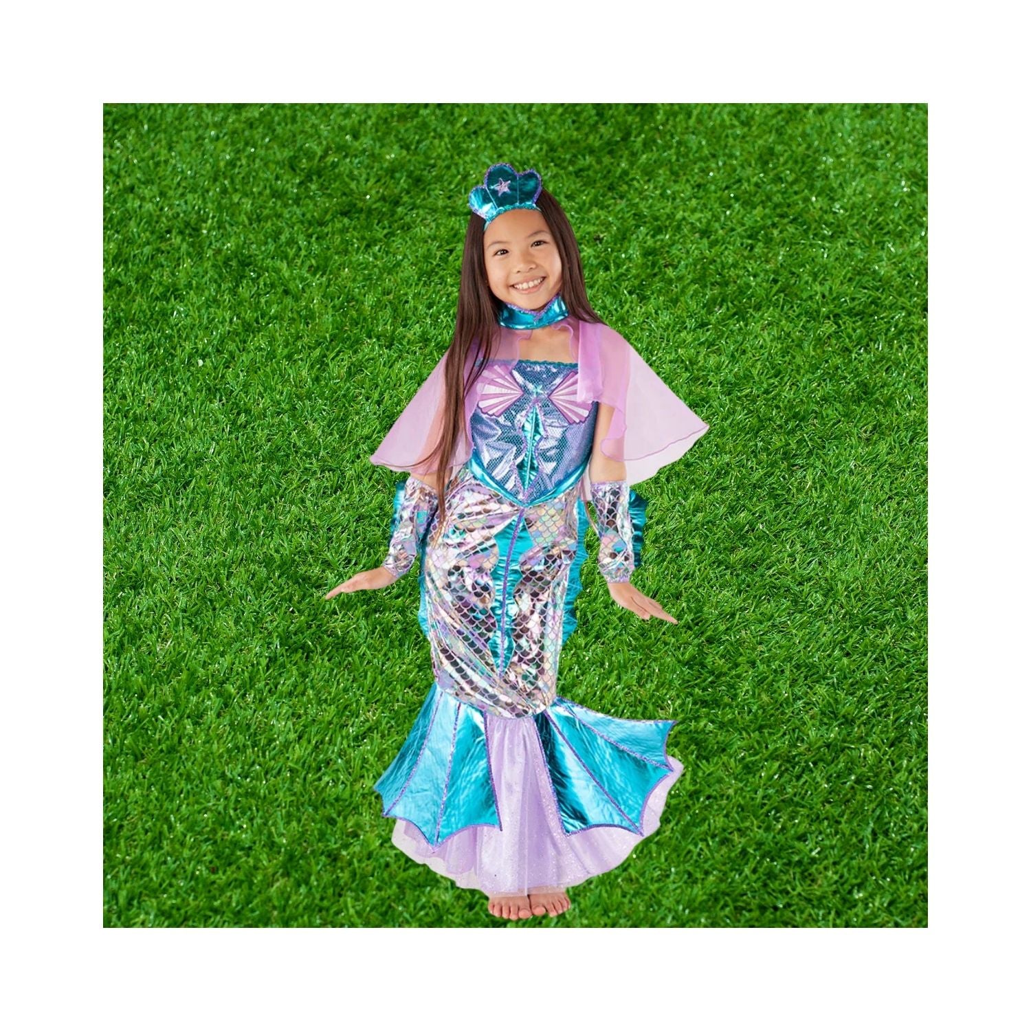 Halloween Girls Sparkly Mermaid Costume