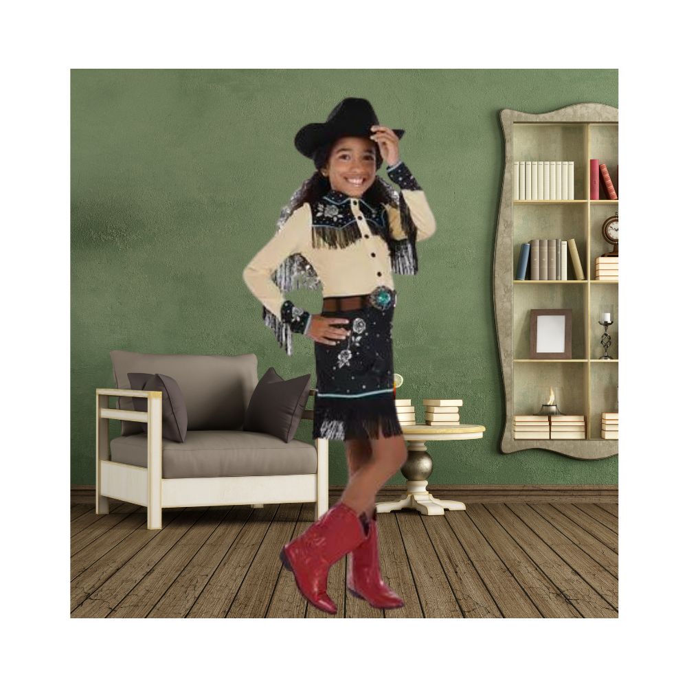 Halloween Kids' Western Cowgirl Dress Costume