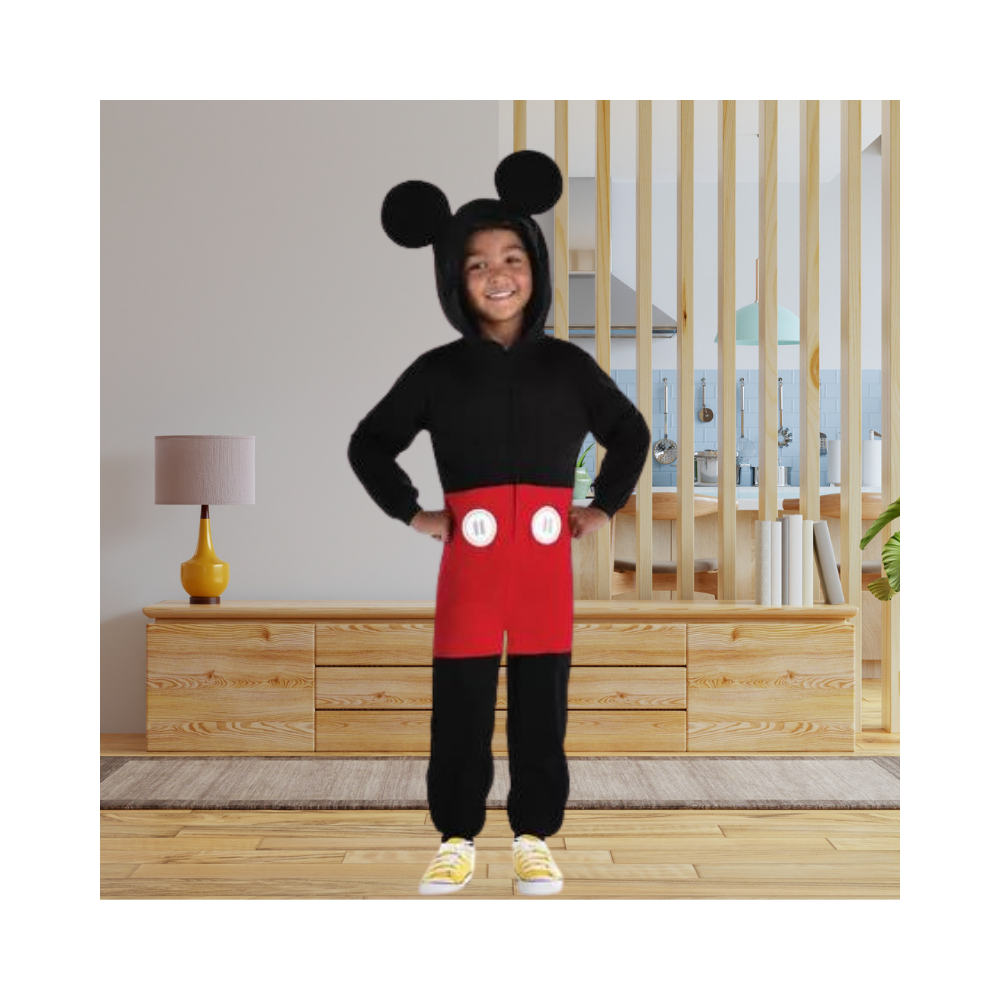 Halloween Kids Classic Mickey Mouse One Piece Zipster Costume - Disney