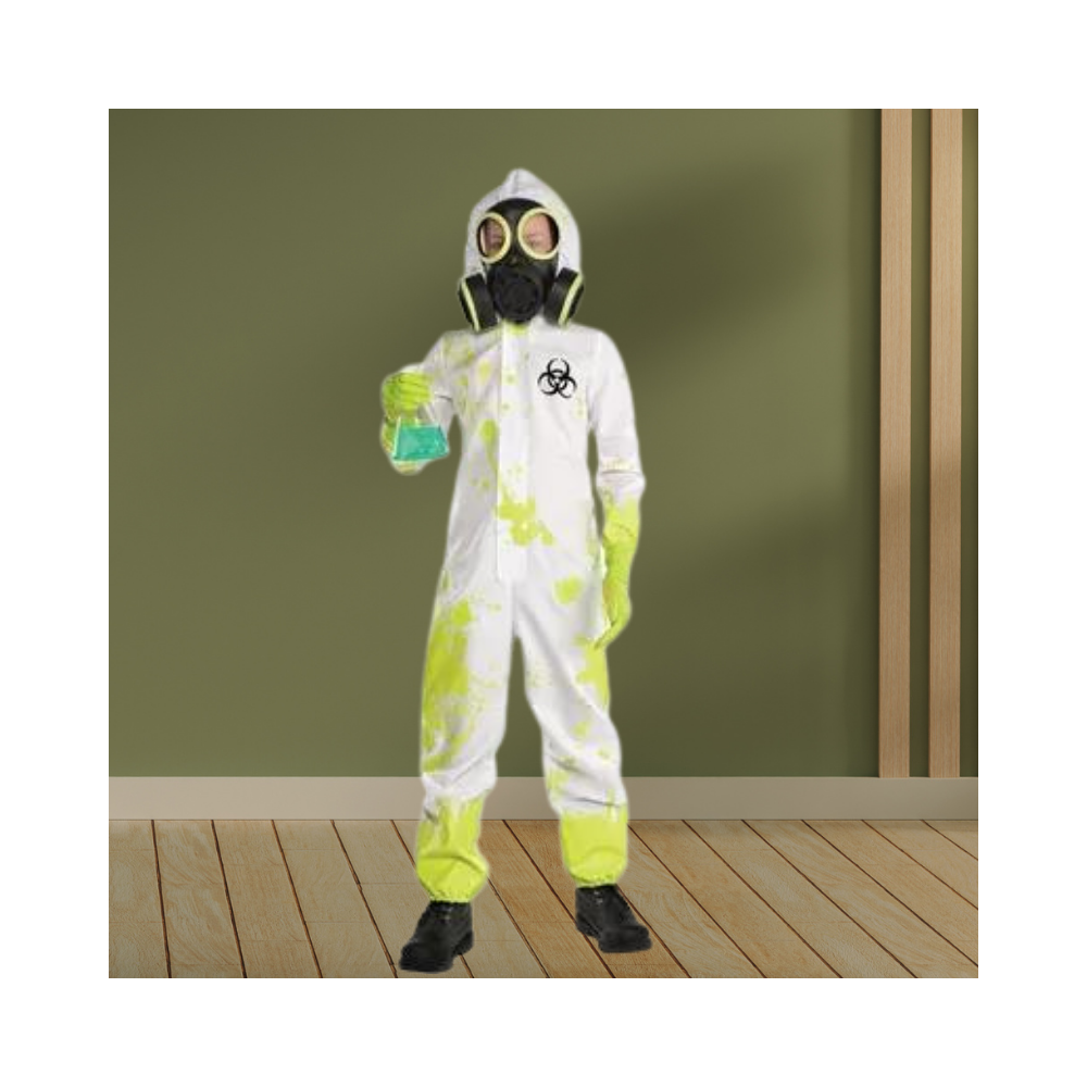 Halloween Kids Radioactive Hazmat Suit Glow-in-the-Dark Costume