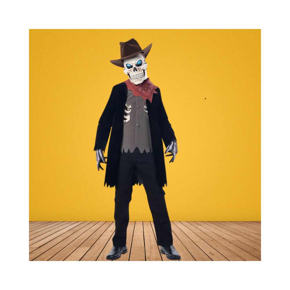 Halloween Light-Up Extreme Undead Zombie Cowboy Costume for Kids