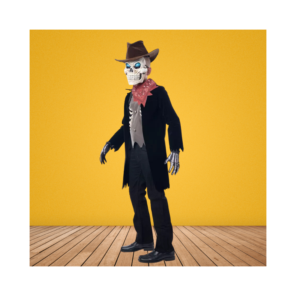 Halloween Light-Up Extreme Undead Zombie Cowboy Costume for Kids