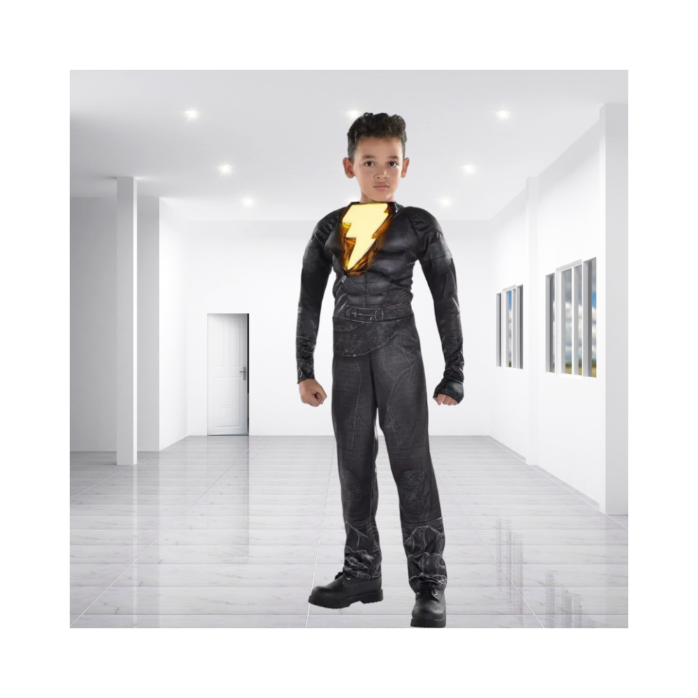 Halloween Kids Black Adam Muscle Costume