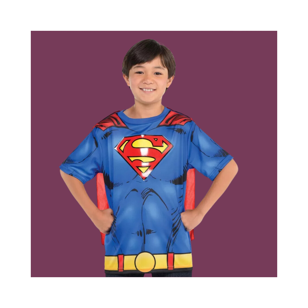 Superman t shirt top and cape