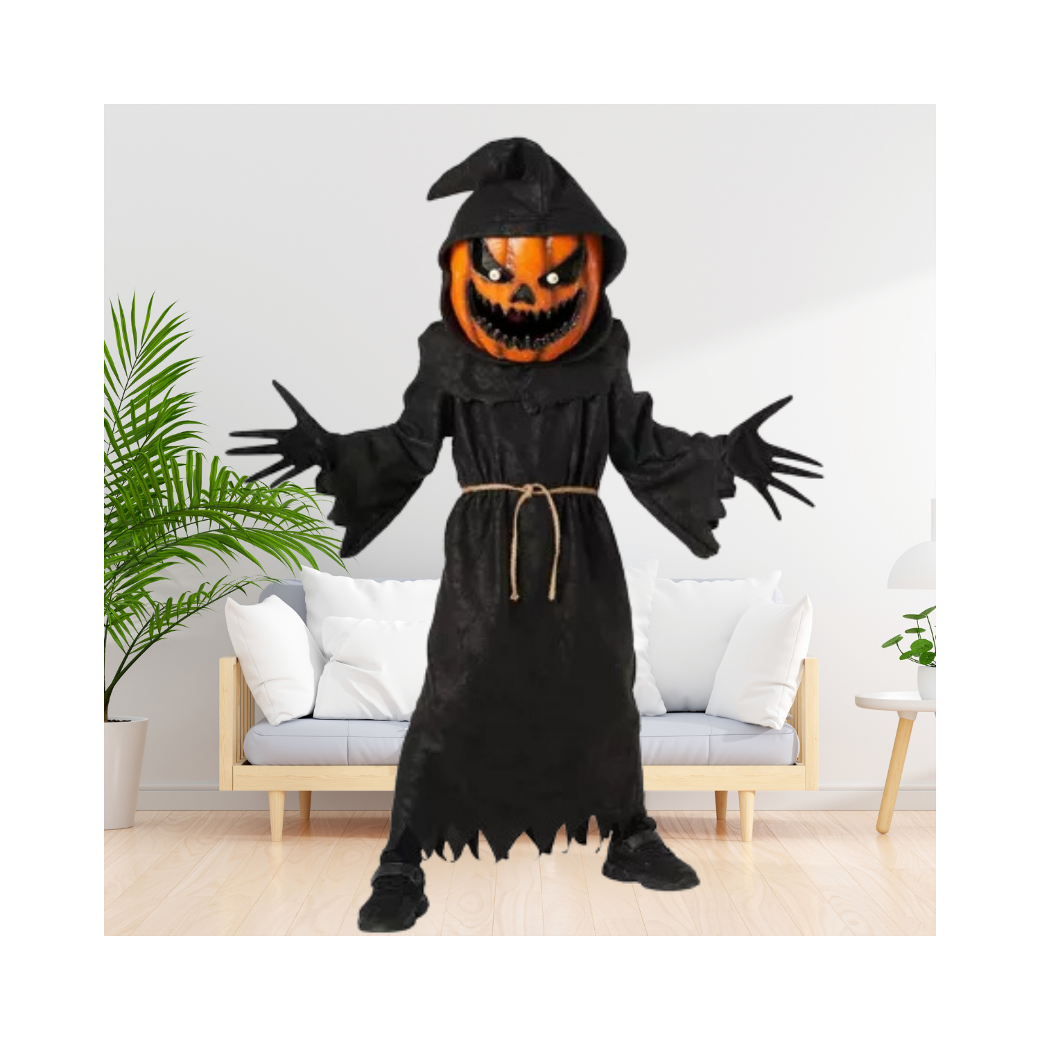 Halloween Kids Evil Pumpkin Monster Costume