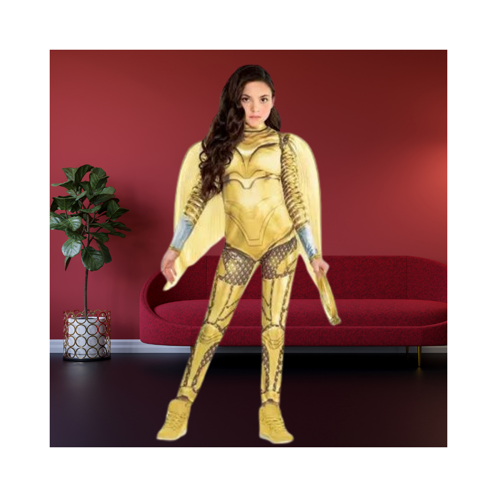 Halloween Kids' Gold Armor Wonder Woman Costume - WW 1984