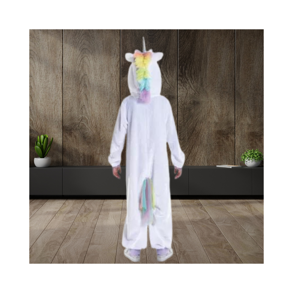 Halloween Kids' Iridescent Unicorn One Piece Zipster Costume