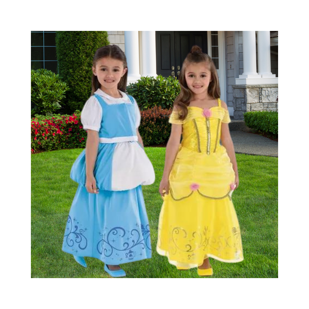 Halloween Kids' Transforming 2-in-1 Belle Costume - Disney Beauty and the Beast