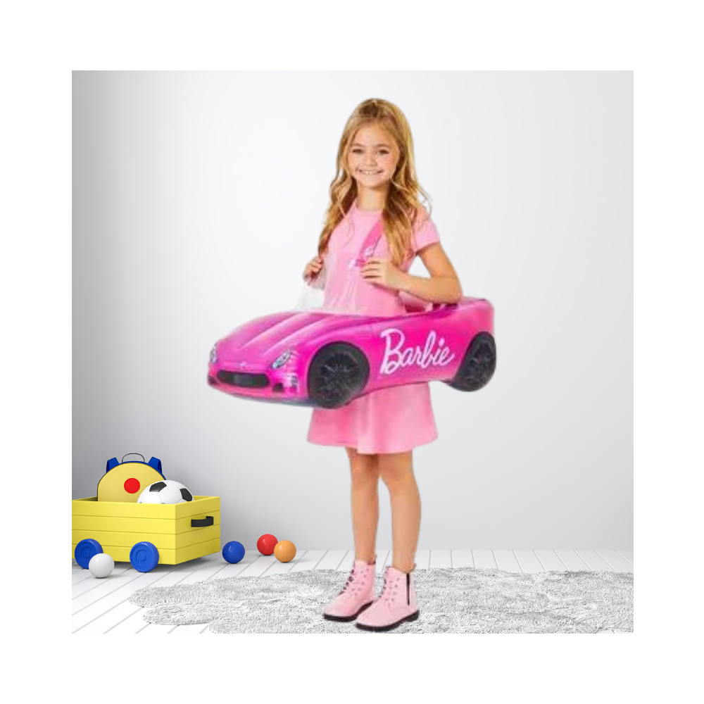 Halloween Kids' Inflatable Barbie Car Ride-On Costume - Mattel Barbie