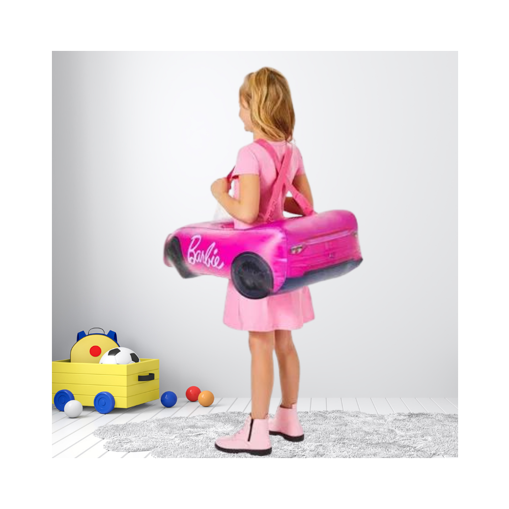 Halloween Kids' Inflatable Barbie Car Ride-On Costume - Mattel Barbie