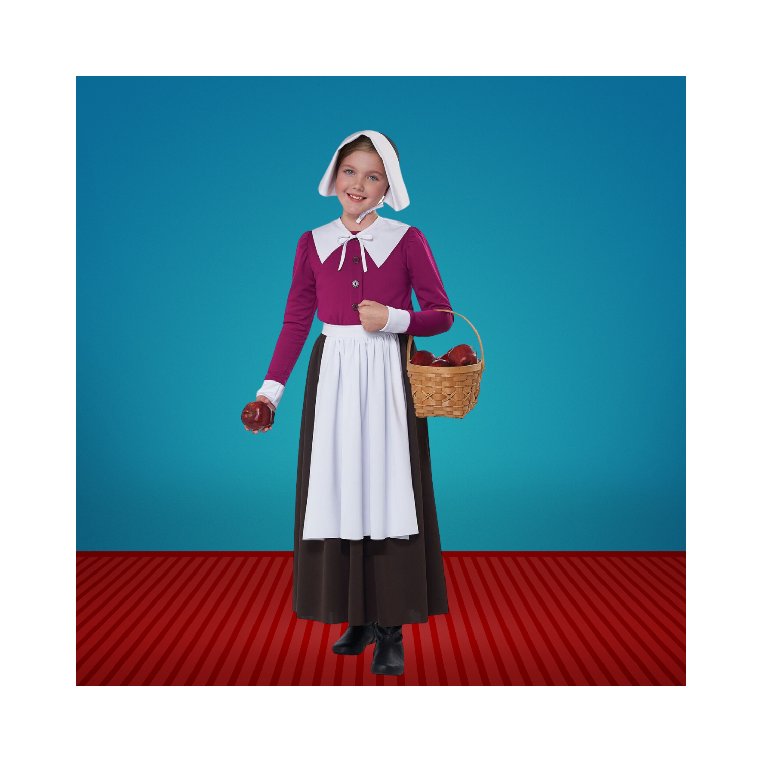 Halloween Mayflower Pilgrim Girl Child Costume