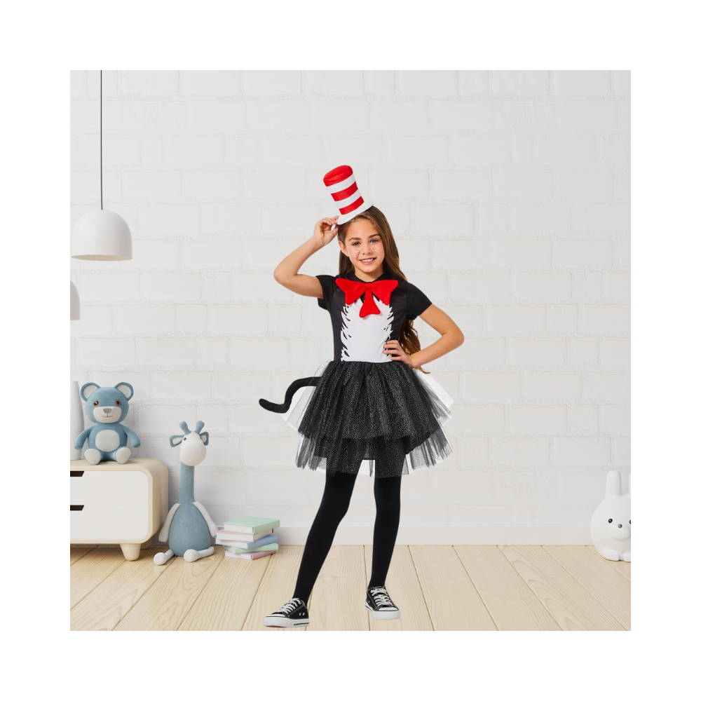 Halloween The Cat in the Hat Dress Child Costume