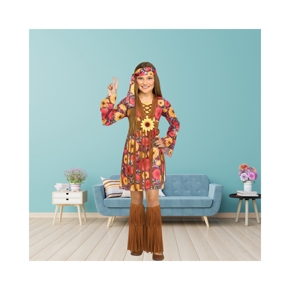 Halloween Flower Power Hippie Child Costume