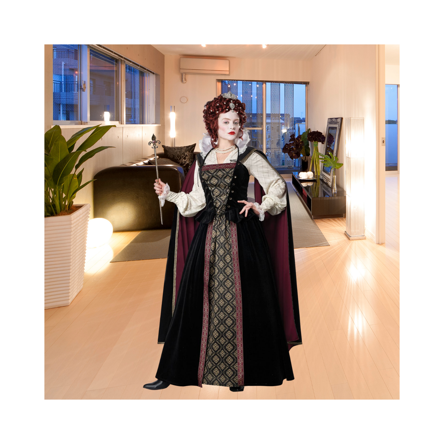 Halloween Elizabethan Queen Adult Costume