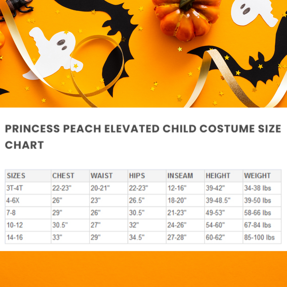 Halloween Princess Peach Elevated Child Costume