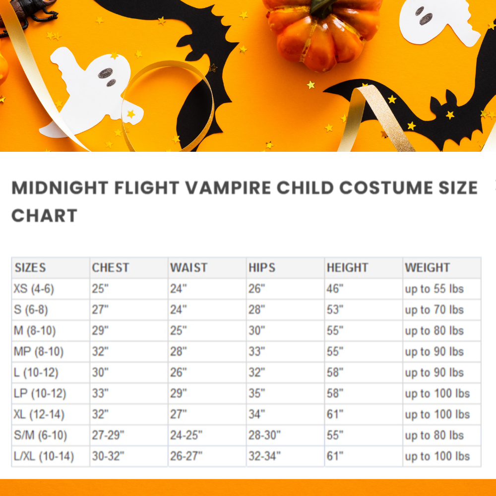 Halloween Midnight Flight Vampire Child Costume