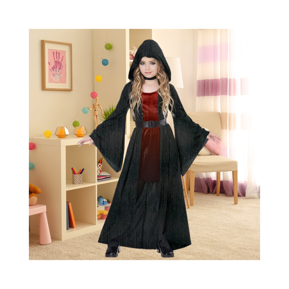 Halloween Hooded Vampire Dress Child Costume