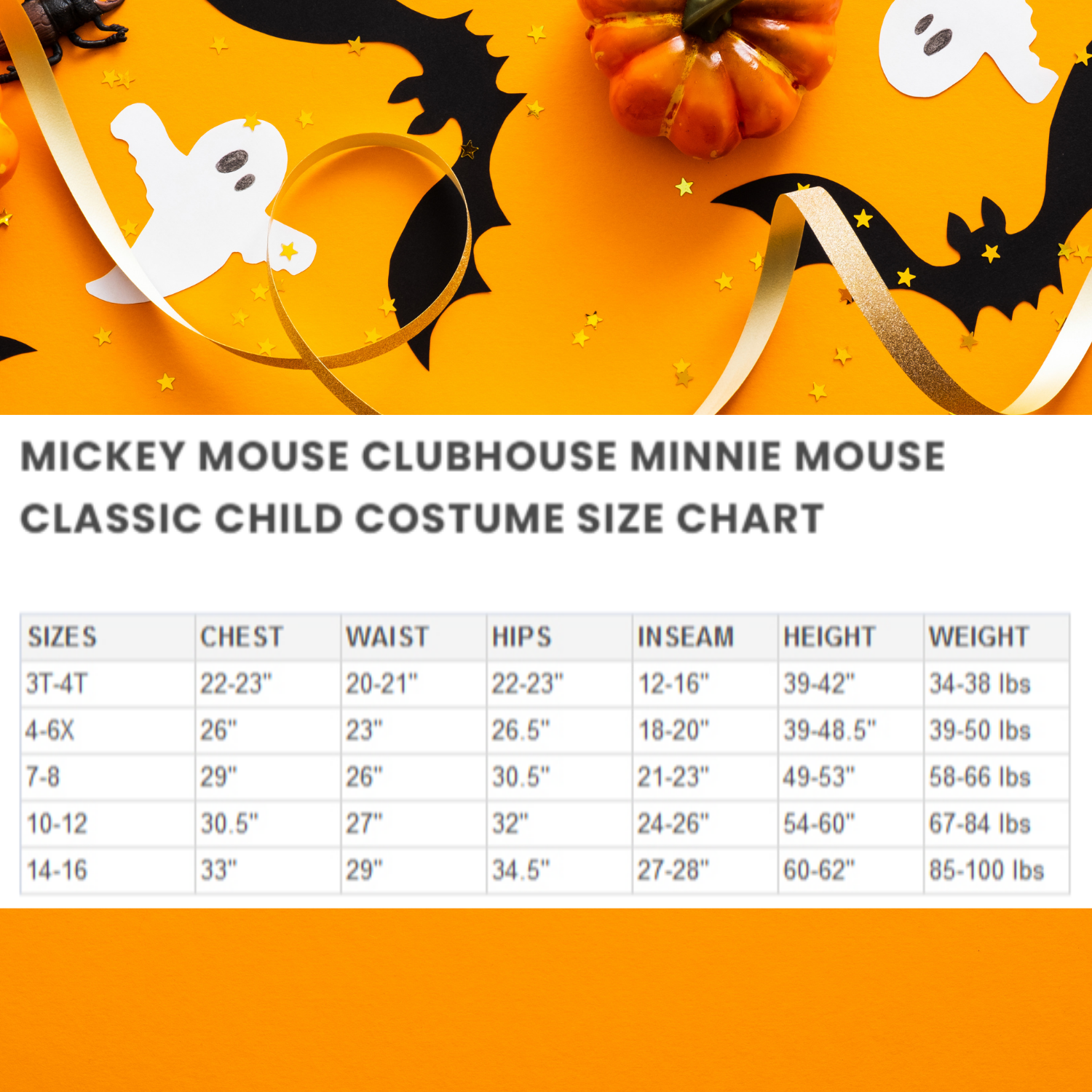 Halloween Minnie Mouse Classic Child Costume