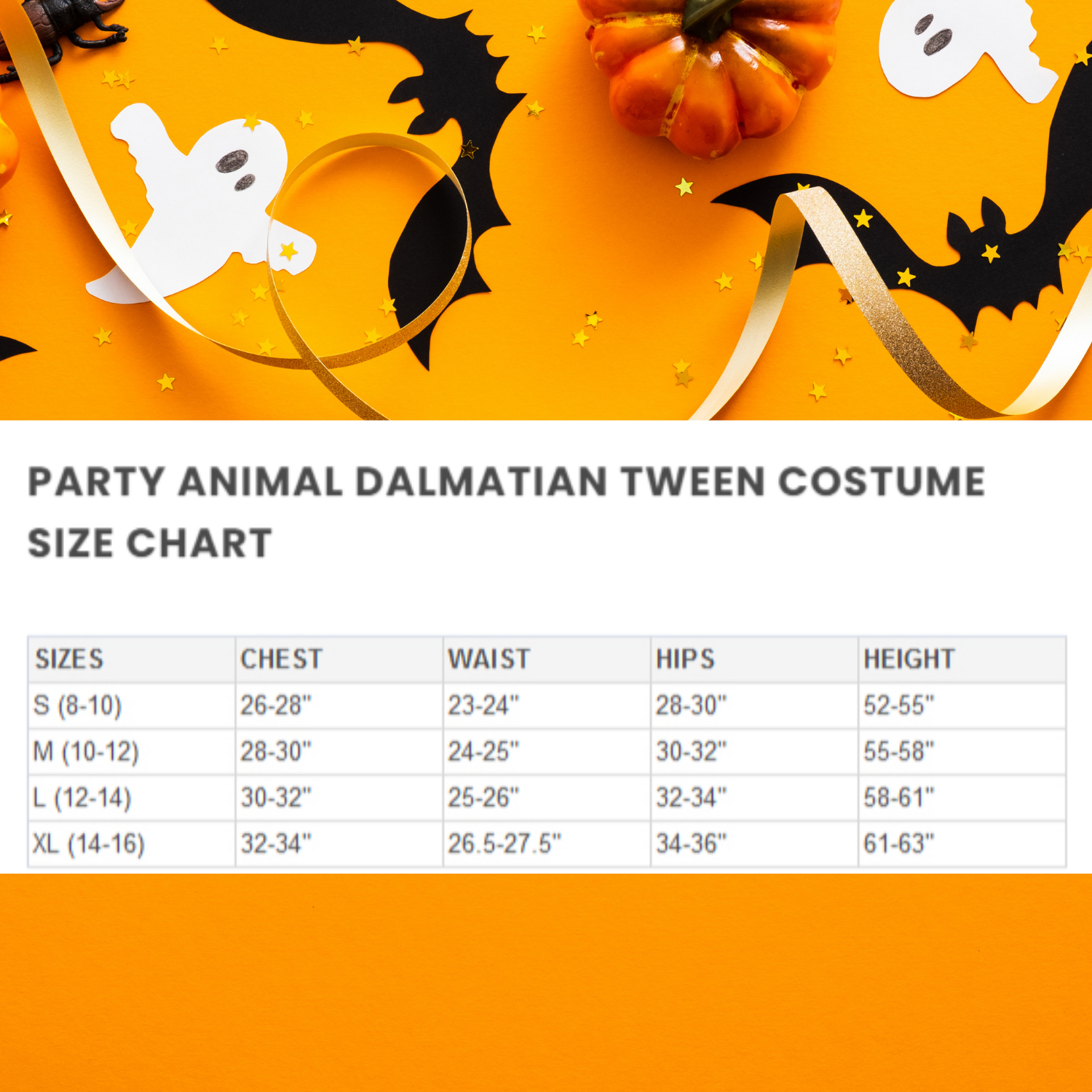 Halloween Party Animal Dalmatian Tween Costume