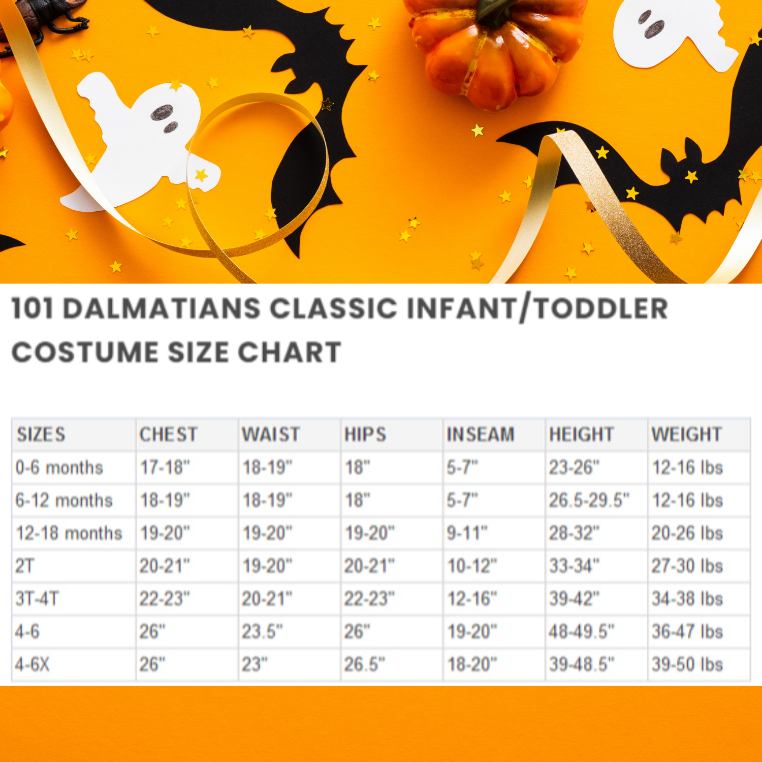 Halloween 101 Dalmatians Classic Infant/Toddler Costume